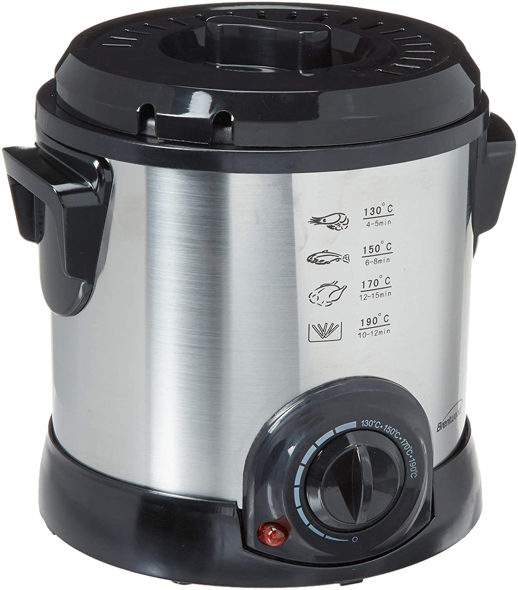 Brentwood DF-701 Electric Deep Fryer, 1-Liter, Stainless Steel