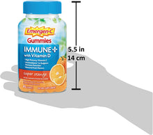 Load image into Gallery viewer, Emergen-C Immune+ Immune Gummies, Vitamin D plus 750 mg Vitamin C, Immune Support Dietary Supplement, Caffeine Free, Gluten Free, Super Orange Flavor - 45 Count