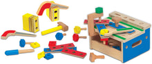 Load image into Gallery viewer, Melissa &amp; Doug Hammer and Saw Tool Bench - Wooden Building Set (32 pcs)