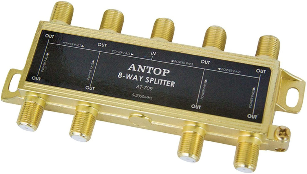 ANTOP Coaxial Cable Splitter Ultra Mini Distribution for Satellite TV Antenna Signals 2GHz- 5-2050MHz