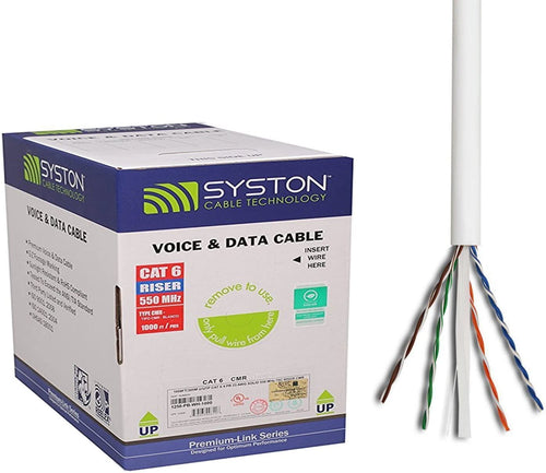 Cat6 Plus 1,000 ft. Blue 23-4 Riser Twisted Pair Cable