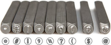 Load image into Gallery viewer, TEKTON 6607 5/32-Inch Punctuation Stamp Set, 9-Piece