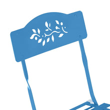 Load image into Gallery viewer, Alpine Corporation 3-Piece Floral Bistro Set - Outdoor Conversation Set for Patio, Yard, Garden - Blue