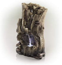 Load image into Gallery viewer, Alpine Corporation 11&quot; Tall Indoor Rainforest Tabletop Fountain with LED Lights