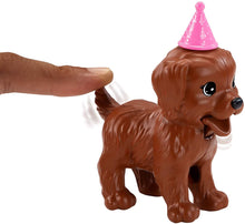 Load image into Gallery viewer, Barbie Doll (11.5-inch Brunette) and Puppy Party Playset with 2 Pet Puppies, Dough, Cake Mold and Accessories, Gift for 3 to 7 Year Olds