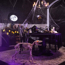 Load image into Gallery viewer, Spooky Hollow 34 Inch Life Size Animated Halloween Greyhound Crazy Bones Skeleton with Sound - Eyes Light Up Red
