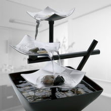Load image into Gallery viewer, Silver Springs Relaxation Fountain | Illuminated Waterfall, Natural Stones, Soothing Sounds, Tabletop Zen Fountain | Indoor or Outdoor, On/Off Switch, Automatic Pump | EnviraScape HoMedics
