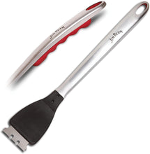 Load image into Gallery viewer, Jim Beam JB0156 Soft Grip Handle Grilling Tools Set (5-Piece), Silver