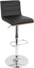Load image into Gallery viewer, Lumisource Vasari Modern Barstool, Walnut Wood/Black