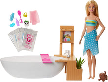 Load image into Gallery viewer, Barbie Doll, 11.5-Inch Blonde, and Pool Playset with Slide and Accessories