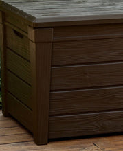 Load image into Gallery viewer, Keter Brightwood 120 Gallon Outdoor Garden Resin Patio Storage Furniture Deck Box