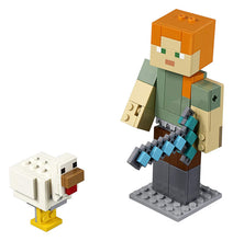 Load image into Gallery viewer, LEGO Minecraft Alex BigFig with Chicken 21149 Building Kit , New 2019 (160 Piece)