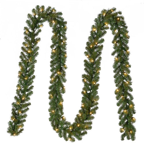 Home Accents Holiday 18 ft. Pre-Lit Artificial Kingston Christmas Garland with 280 Tips and 70 Clear Lights