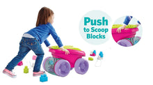 Load image into Gallery viewer, Mega Bloks Block Scooping Wagon Building Set Pink