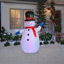 Load image into Gallery viewer, Gemmy Airblow Projection Kaleidoscope Inflatable Snowman 6.5ft. Tall Indoor/Outdoor Holday Decoration