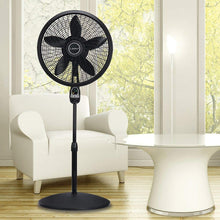Load image into Gallery viewer, Lasko 1843 18″ Remote Control Cyclone Pedestal Fan with Built-in Timer, Black Features Oscillating Movement and Adjustable Height