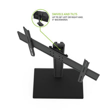 Load image into Gallery viewer, Kanto TTS100 Tabletop TV Stand for 37 inch to 60 inch Flat Panel TVs - Black