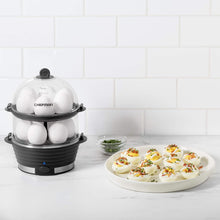 Load image into Gallery viewer, Chefman Electric Egg Cooker Boiler, Rapid Egg-Maker &amp; Poacher, Food &amp; Vegetable Steamer, Quickly Makes 12 Eggs, Hard or Soft Boiled