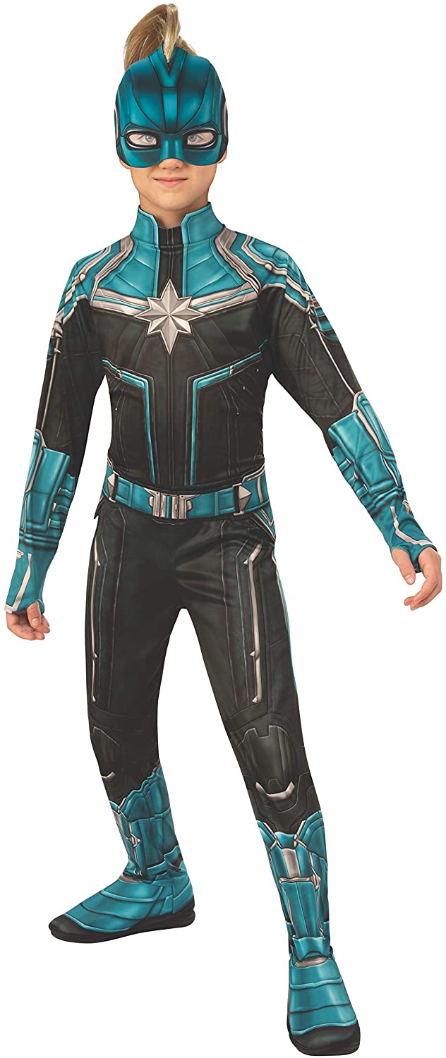 Girls Captain Marvel Kree Movie Costume
