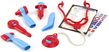 Load image into Gallery viewer, Green Toys Doctor&#39;s Kit Role Play Set, Red/Blue