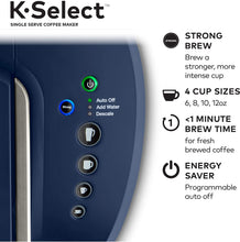 Load image into Gallery viewer, Keurig K-Select Coffee Maker, Single Serve K-Cup Pod Coffee Brewer, With Strength Control and Hot Water On Demand