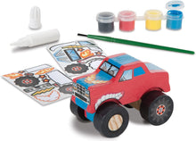 Load image into Gallery viewer, Melissa &amp; Doug Decorate-Your-Own Wooden Craft Kits Set - Race Car and Monster Truck