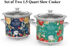 Load image into Gallery viewer, Pioneer Woman 1.5 Quart Slow Cooker (Set of 2) Fiona Floral/Vintage Floral | Model# 33016 by Hamilton Beach