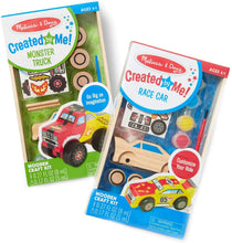 Load image into Gallery viewer, Melissa &amp; Doug Decorate-Your-Own Wooden Craft Kits Set - Race Car and Monster Truck