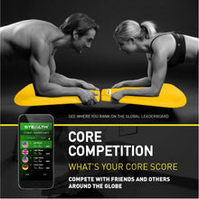 Load image into Gallery viewer, Stealth Plankster Core Trainer - Dynamic Ab Plank Workout, Interactive Fitness Board Powered by Gameplay Technology for a Healthy Back and Strong Core (Fly Yellow)