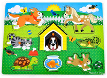 Load image into Gallery viewer, Melissa &amp; Doug Pets Wooden Peg Puzzle (8 pcs)