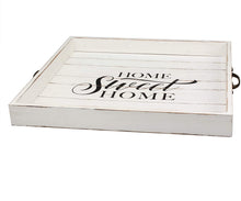 Load image into Gallery viewer, Stonebriar Rectangle Worn Wooden Hello Sunshine Serving Tray Set with Handles