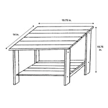 Load image into Gallery viewer, Shine Company Inc. 4104WT Rectangular Side Table, White