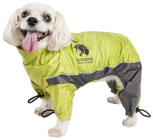 Load image into Gallery viewer, TOUCHDOG 'Quantum-Ice' Full Body Bodied Adjustable and 3M Reflective Pet Dog Coat Jacket w/ Blackshark Technology, Medium, Light Yellow, Grey