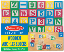 Load image into Gallery viewer, Melissa &amp; Doug Wooden ABC/123 Blocks