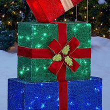 Load image into Gallery viewer, Home Accents Holiday 4.5 ft Yuletide Lane LED Stacked Gift Box Set