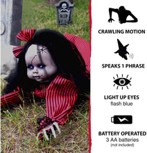 Load image into Gallery viewer, Haunted Hill Farm HHGBZOMB-1LSA 63 in. Animatronic Witch, Color 1