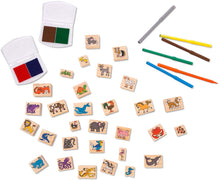 Load image into Gallery viewer, Melissa &amp; Doug Deluxe Wooden Stamp Set – Animals