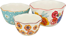 Load image into Gallery viewer, The Pioneer Woman Flea Market Wavy Nesting Bowl Set - 3 piece set