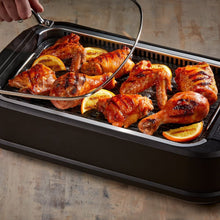 Load image into Gallery viewer, Power XL Smokeless Electric Indoor Removable Grill and Griddle Plates, Nonstick Cooking Surfaces, Glass Lid, 1500 Watt, 21X 15.4X 8.1, black