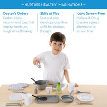 Load image into Gallery viewer, Melissa &amp; Doug 22-Piece Play Kitchen Accessories Set - Utensils, Pot, Pans, and More