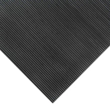 Load image into Gallery viewer, Rubber-Cal"Fine Rib" Rubber Matting - 1/8" Thick x 36" Wide Runner Mats - Black - Offered in 6 Lengths