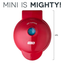 Load image into Gallery viewer, Dash DMS001WH Mini Maker Electric Round Griddle for Individual Pancakes, Cookies, Eggs &amp; other on the go Breakfast, Lunch &amp; Snacks with Indicator Light + Included Recipe Book