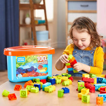 Load image into Gallery viewer, Mega Bloks Open-Ended Play Brick Box for Junior Builders: Building Toys for Creative Play (100 Pieces)