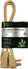 Load image into Gallery viewer, GoGreen Power GG-25603 - 14/3 SPT A/C Extension Cord, 3ft Beige