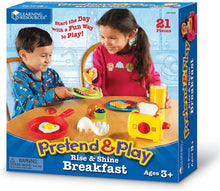 Load image into Gallery viewer, Learning Resources Pretend &amp; Play Rise &amp; Shine Breakfast, Play Food, Easter Gifts for Toddlers, 21 Pieces, Ages 3+
