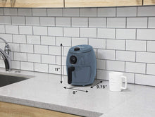 Load image into Gallery viewer, Elite Gourmet EAF-0201 Personal Compact Space Saving Electric Hot Air Fryer Oil-Less Healthy Cooker, Timer &amp; Temperature Controls, PFOA/PTFE Free, 1000-Watts with Recipes, 2.1 Quart, Black