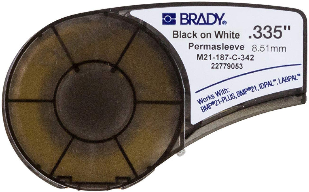 Brady Authentic (M21-125-C-342) PermaSleeve Heat Shrink Tubing for Control Panels, Electrical Panels and Wire Harness Labeling