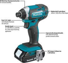 Load image into Gallery viewer, Makita CT225SYX 18V LXT Lithium-Ion Compact Cordless 2-Pc. Combo Kit (1.5Ah)