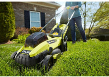 Load image into Gallery viewer, RYOBI P1140S-4X 13 in. ONE+ 18-Volt Lithium-Ion Cordless Battery Walk Behind Push Lawn Mower &amp; Leaf Blower- 4.0 Ah Battery/Charger