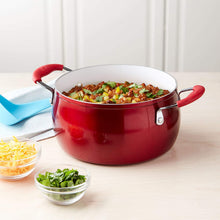 Load image into Gallery viewer, Tasty 5Qt Dutch Oven with Lid - Titanium Ceramic Non-Stick, Red